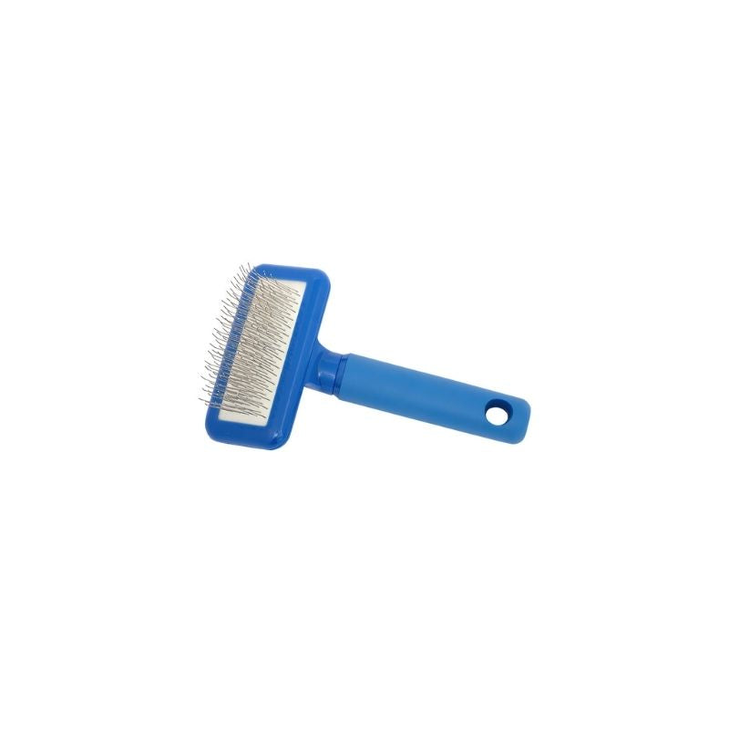 Plush Puppy Blue Compact Long Pin Slicker Brush