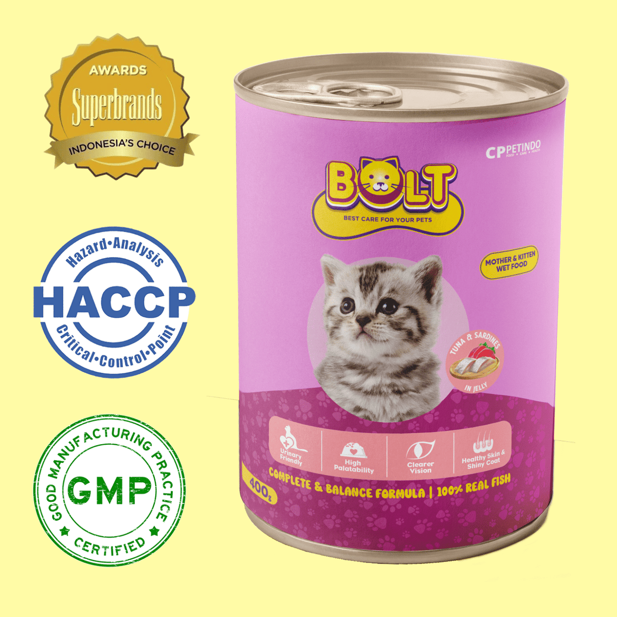Bolt Mother & Kitten Wet Canned Food 400g