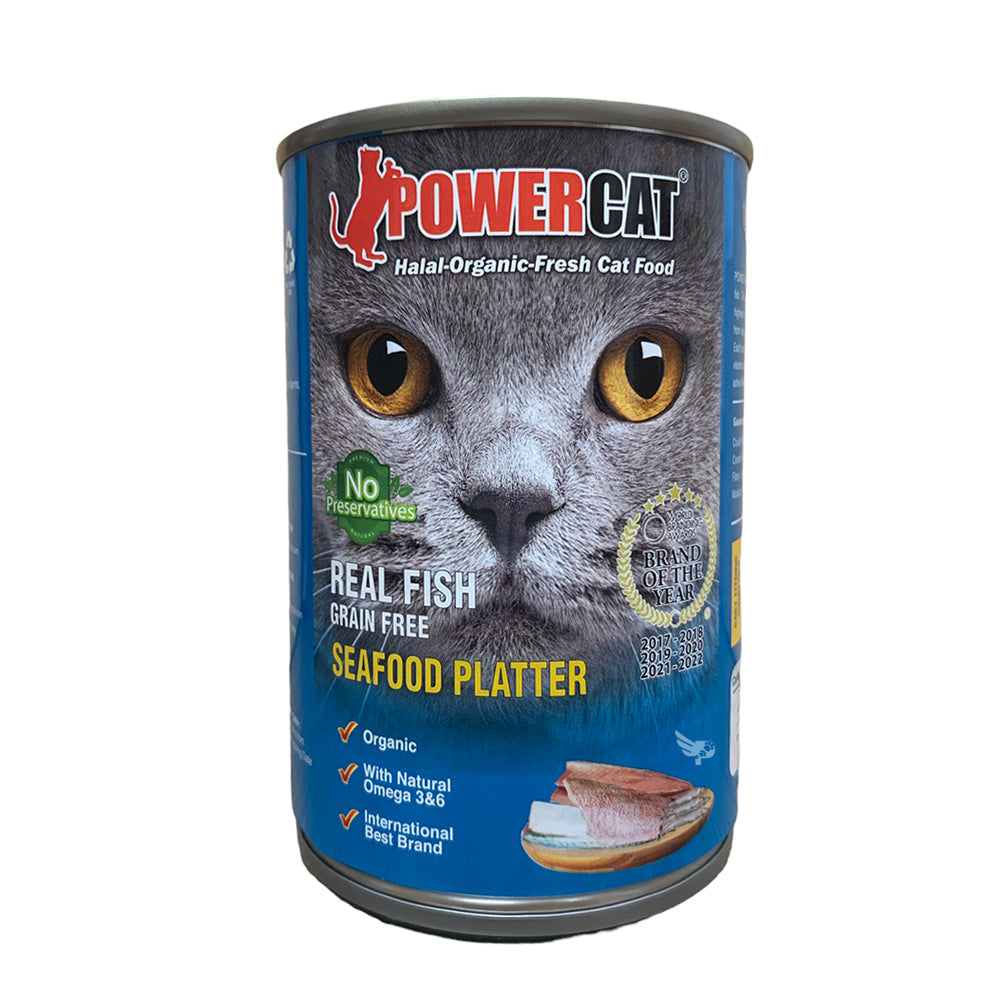 Powercat Canned Cat Food 400g- Seafood Platter
