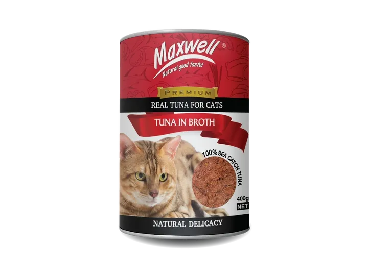 Maxwell Canned Cat Food 400g- Tuna in Broth