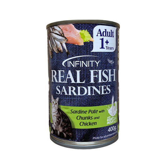 Infinity Real Fish Sardines Chicken 400g