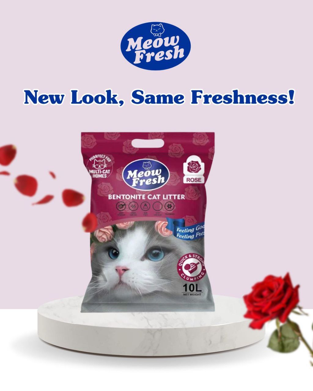 Meow Fresh Benitonite Cat Litter Sand 10L