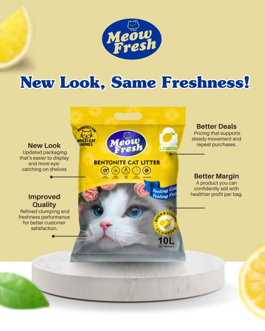 Meow Fresh Benitonite Cat Litter Sand 10L