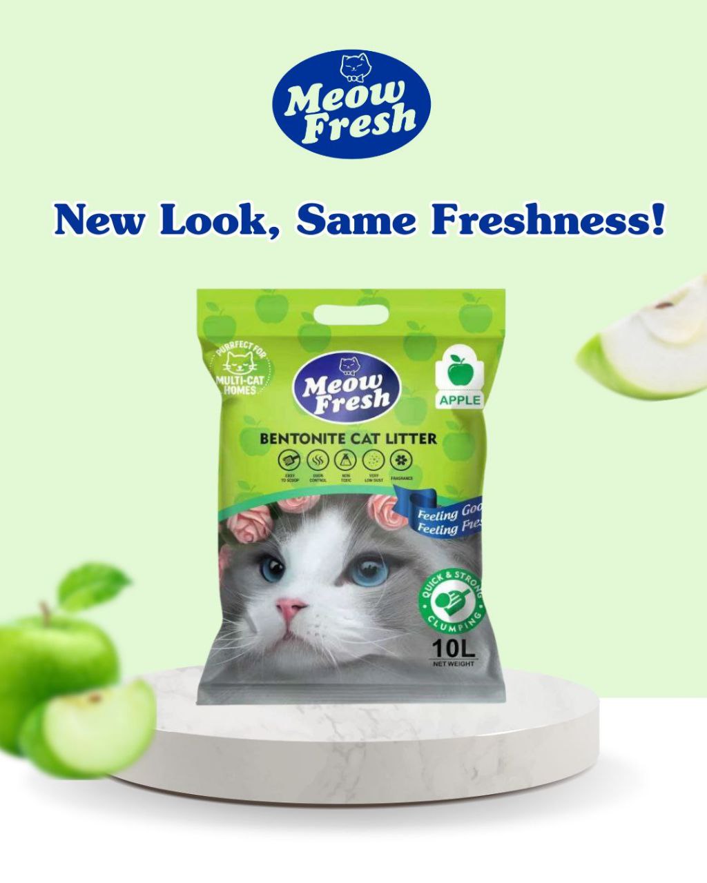 Meow Fresh Benitonite Cat Litter Sand 10L