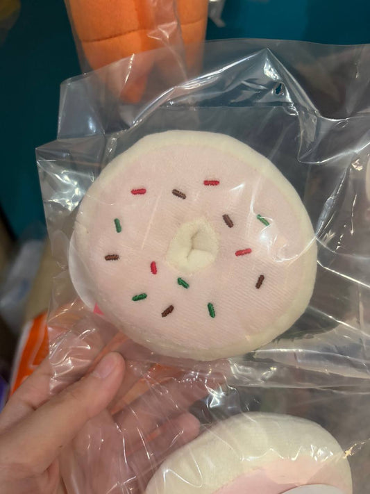 White Donut Squeaky Toy