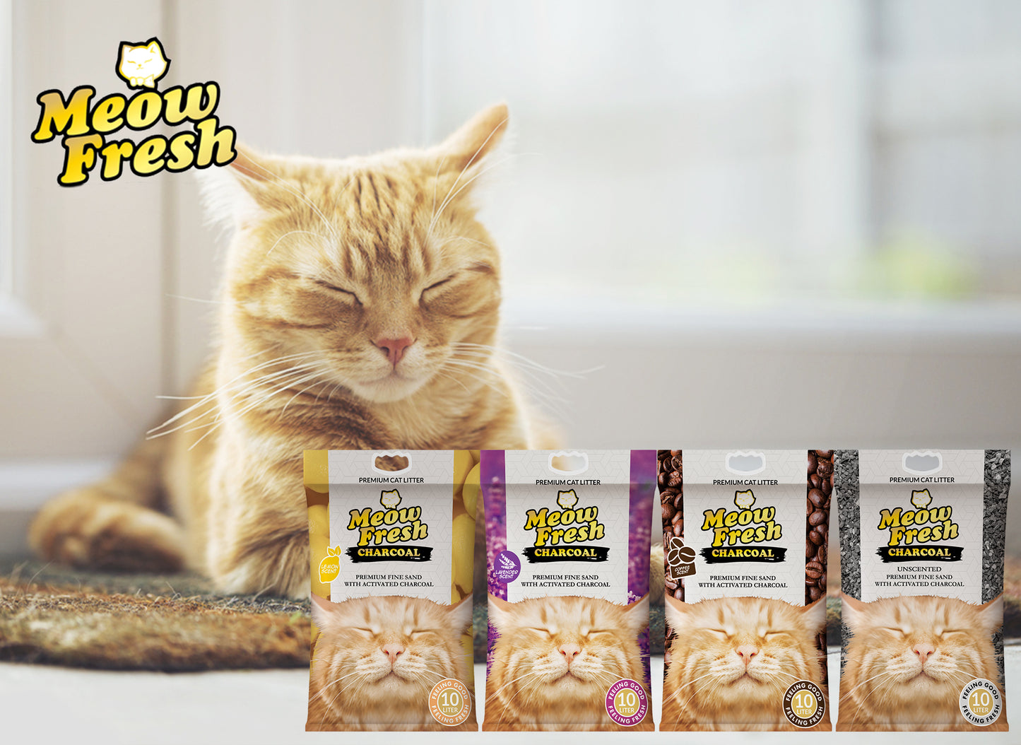 Meow Fresh Charcoal Cat Litter 10L