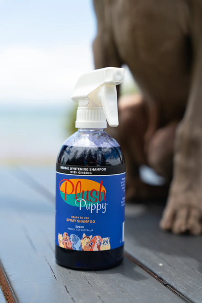 Plush Puppy Herbal Whitening Shampoo with Ginseng Spray-On