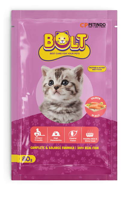 Bolt Cat Mother & Kitten Wet Pouch 80g