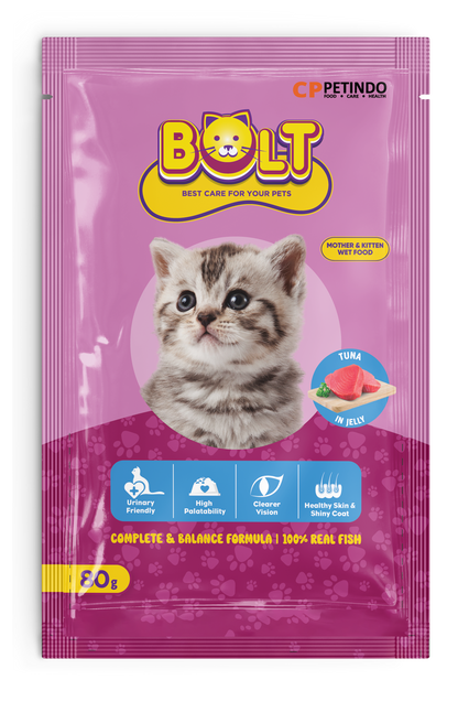 Bolt Cat Mother & Kitten Wet Pouch 80g