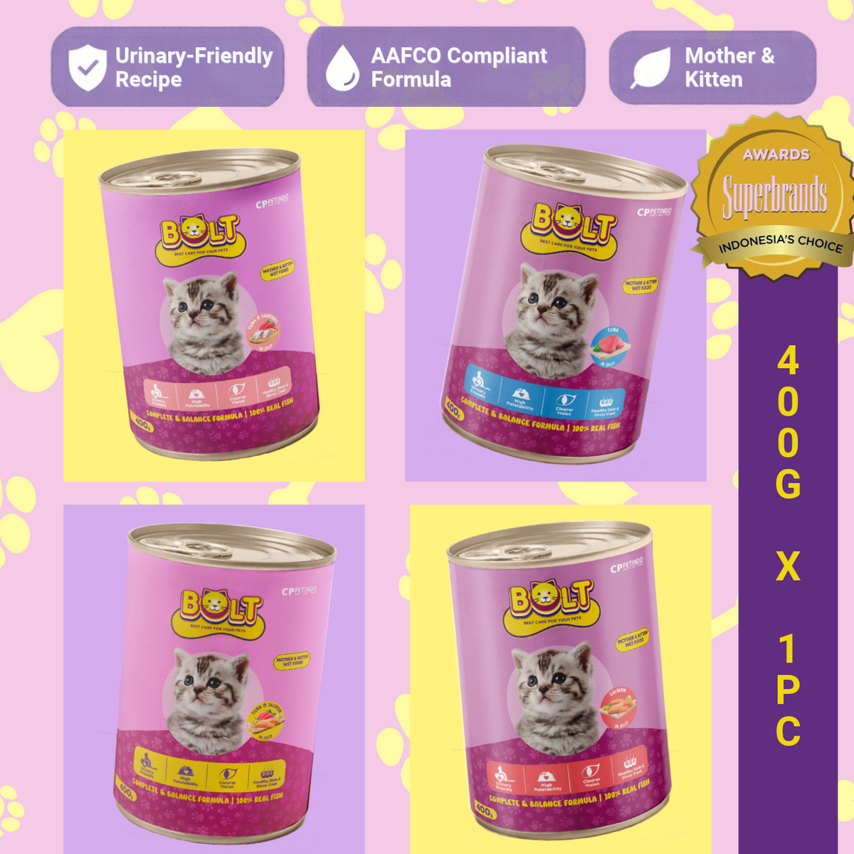 Bolt Mother & Kitten Wet Canned Food 400g