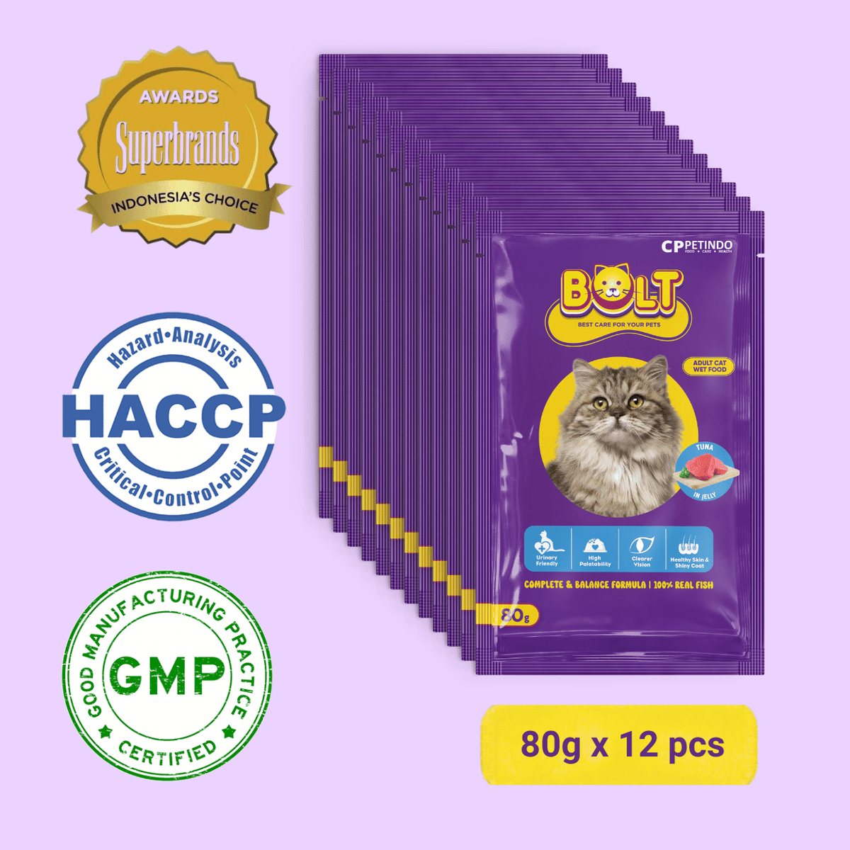 Bolt Cat Adult Wet Pouch 80g
