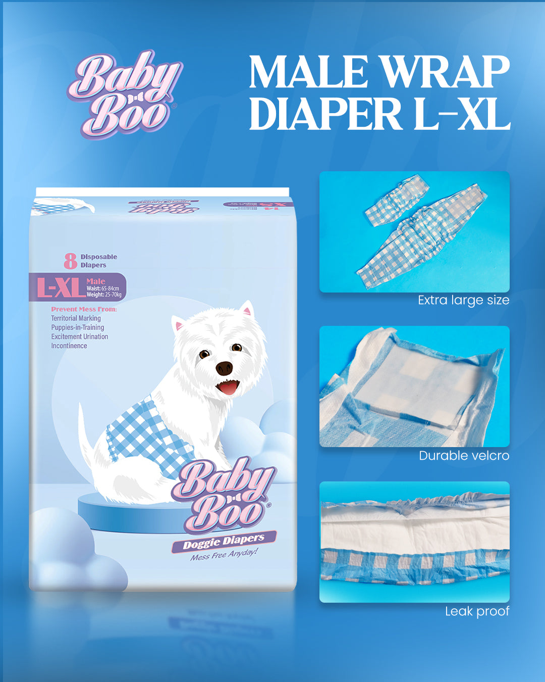 Baby Boo Male Pet Diapers