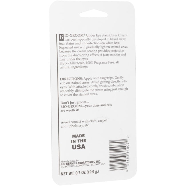 Bio-Groom Stain-Free Hypoallergenic Under-Eye Cover Cream