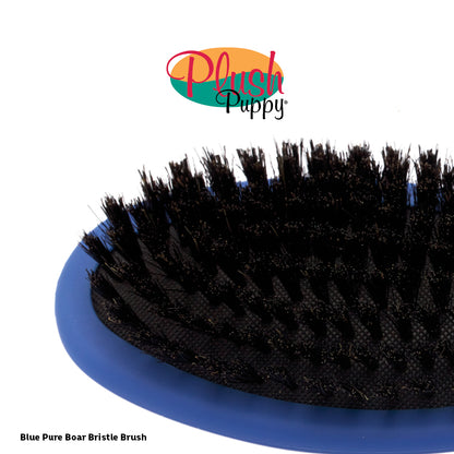 Plush Puppy Blue Pure Boar Bristle Brush