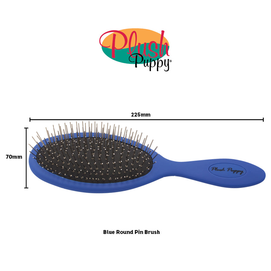 Plush Puppy Pin Brush Regular- Round-Tipped Pin
