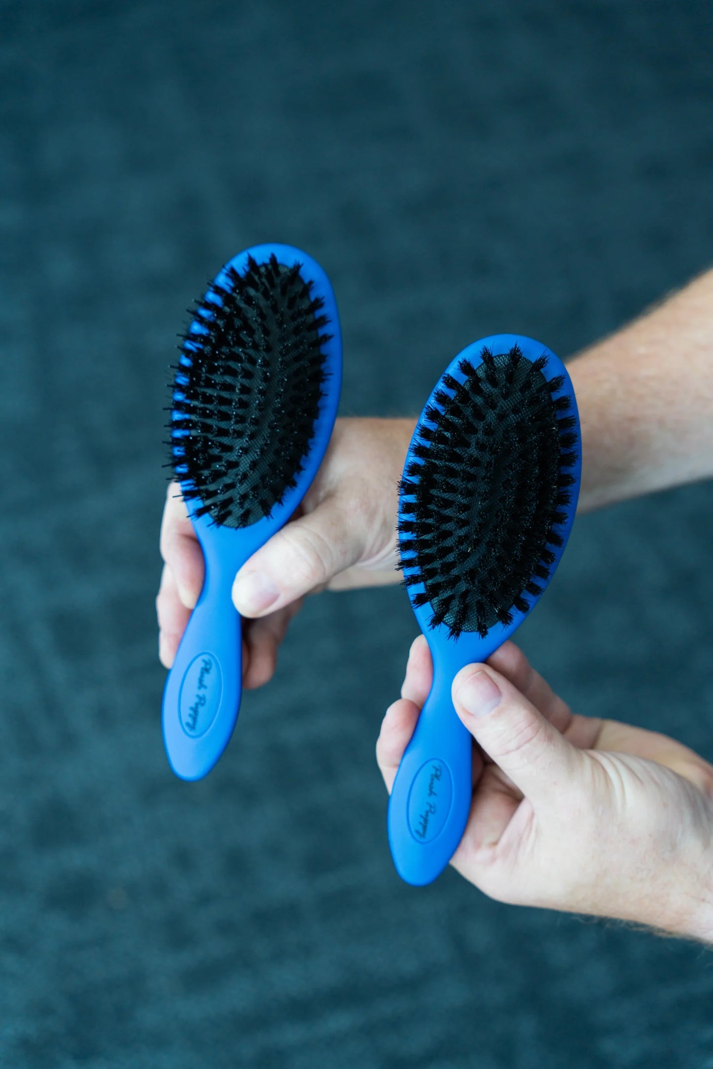 Plush Puppy Blue Pure Boar Bristle Brush