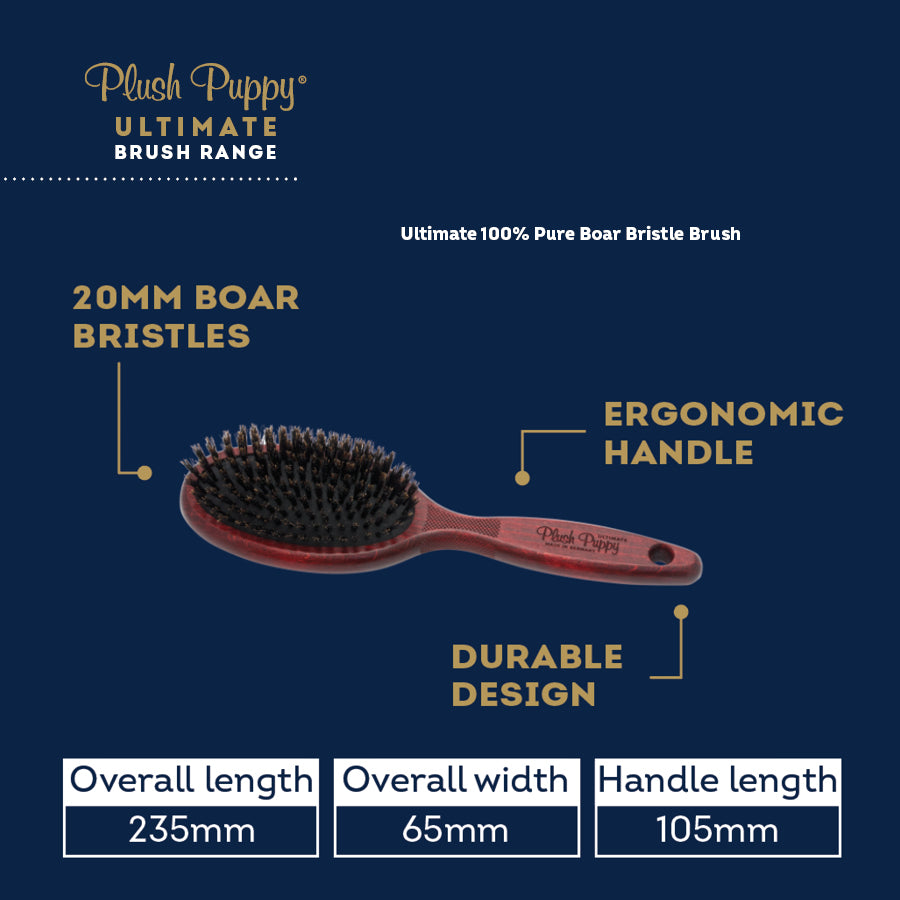 Plush Puppy Ultimate Pure Boar Bristle Brush