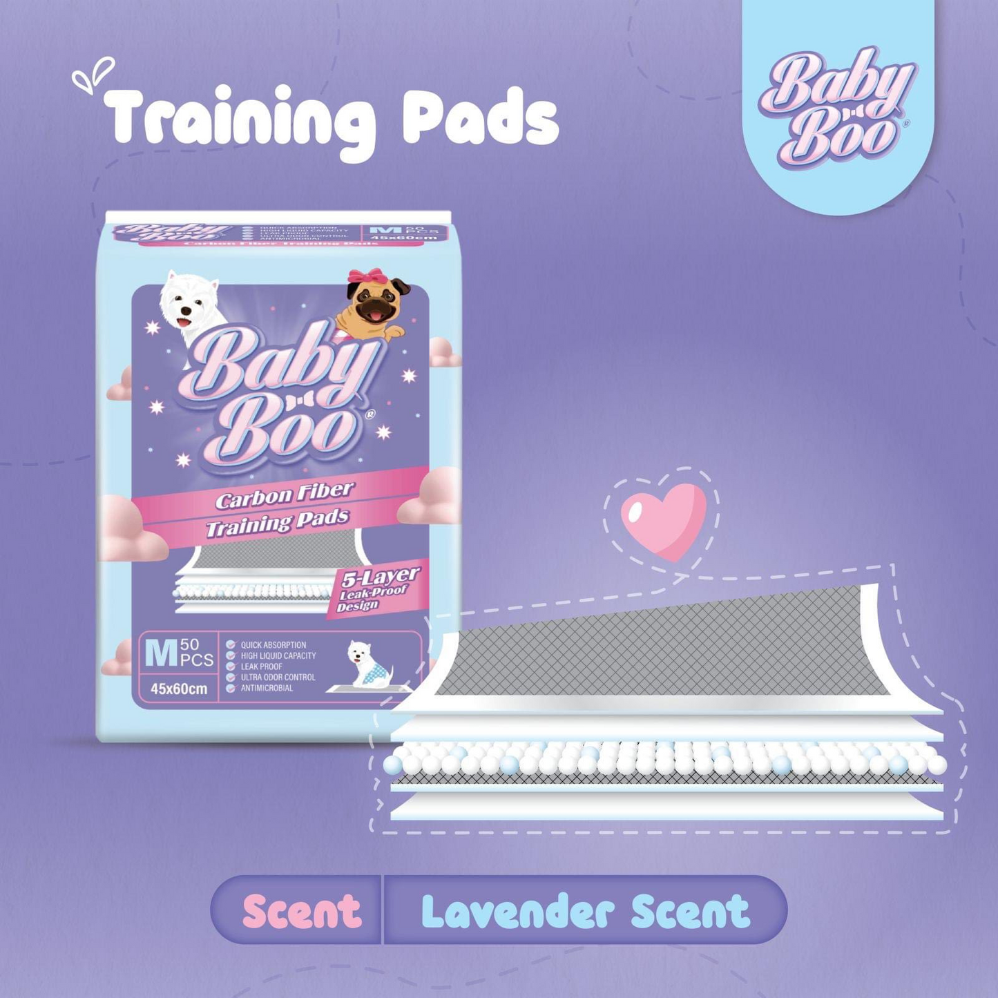 Baby Boo Carbon Pet Pads
