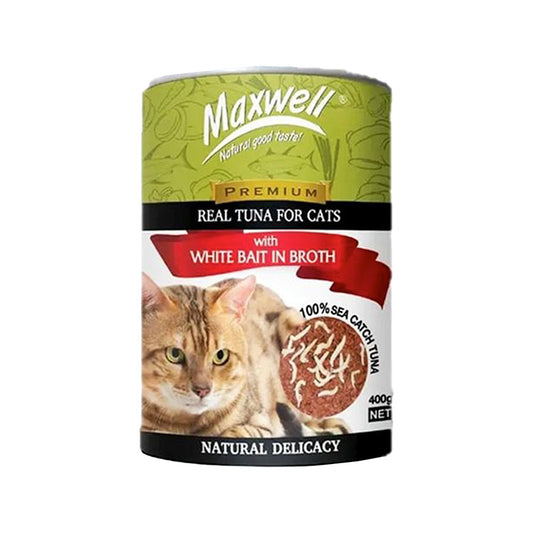 Maxwell Canned Cat Food 400g- Whitebait in Broth