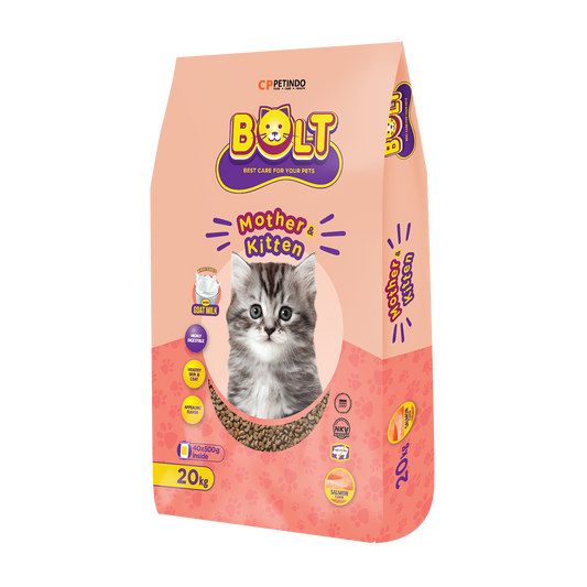 Bolt Mother & Kitten - Salmon