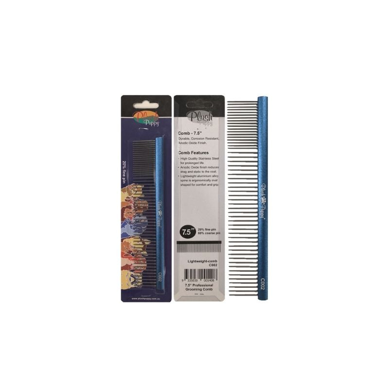 PLUSH PUPPY PROFESSIONAL GROOMING COMB (20% FINE, 80%