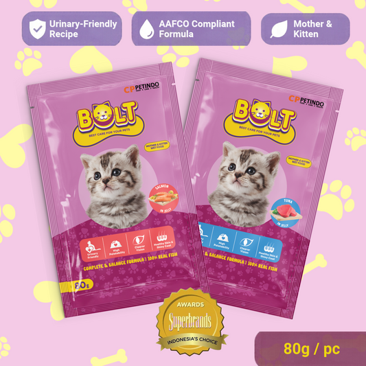 Bolt Cat Mother & Kitten Wet Pouch 80g